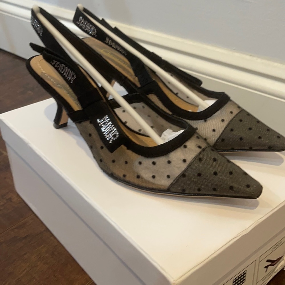 Dior Rhinestone Slingback Heels